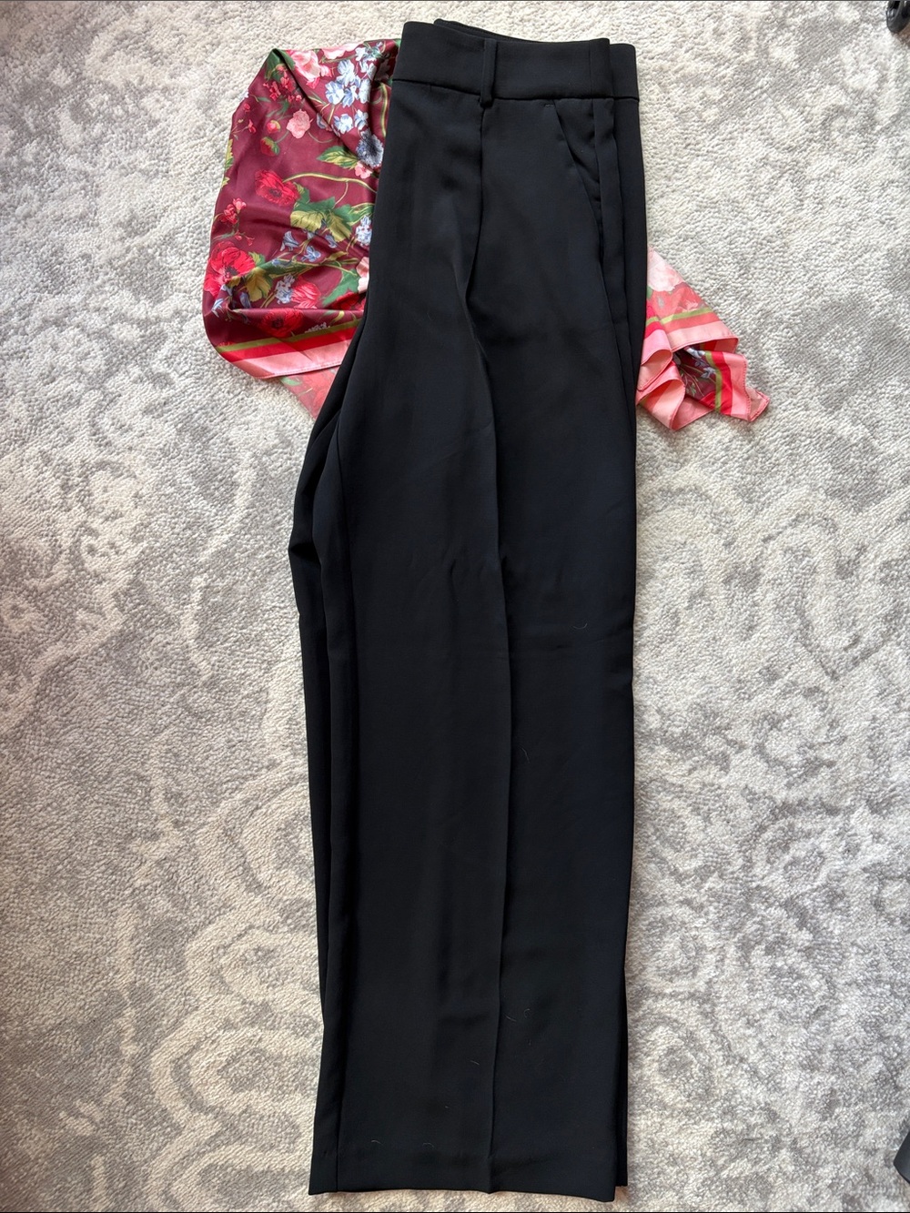LOFT Black Straight-Leg Dress Trousers NWT